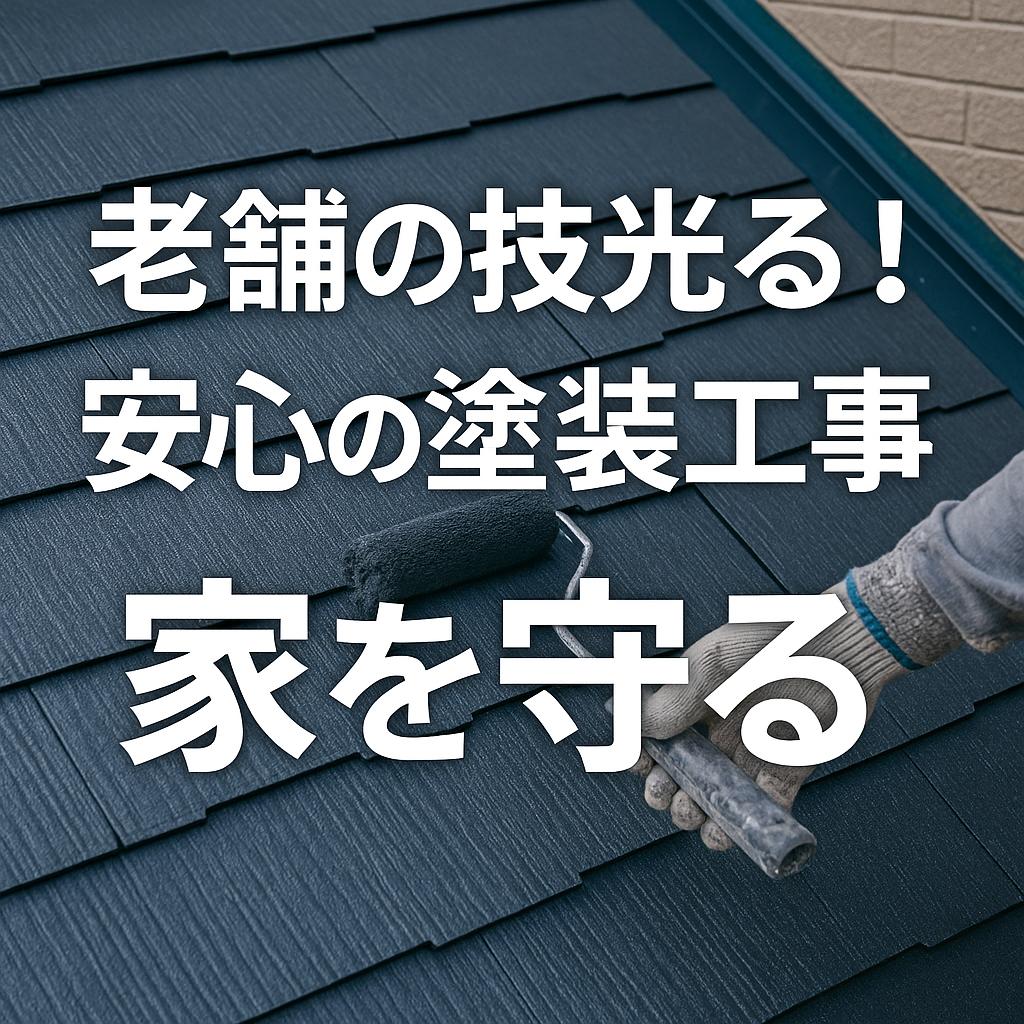老舗の技光る!安心の塗装工事で家を守る