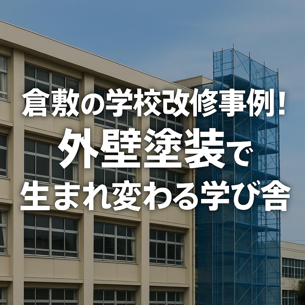 倉敷の学校改修事例！外壁塗装で生まれ変わる学び舎