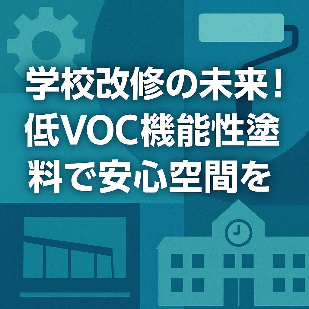 学校改修の未来！低VOC機能性塗料で安心空間を