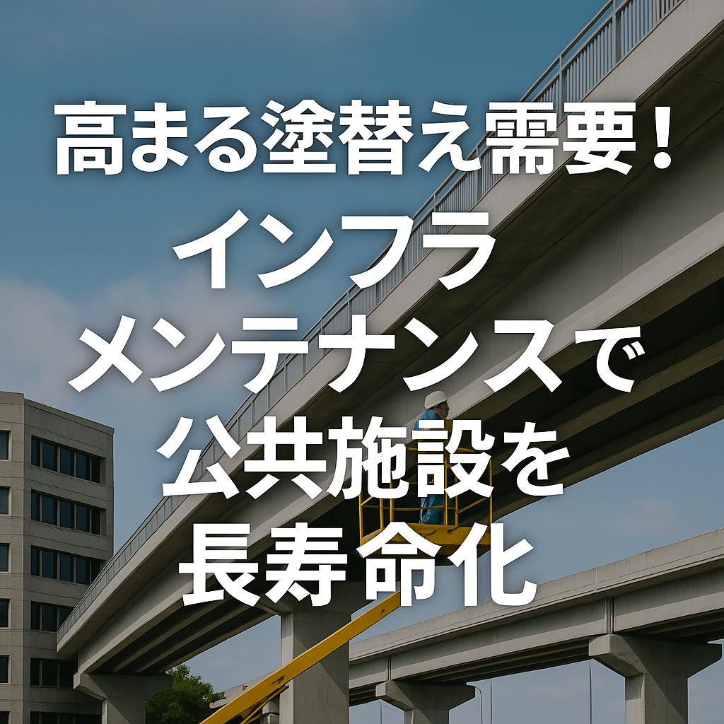 高まる塗替え需要!インフラメンテナンスで公共施設を長寿命化
