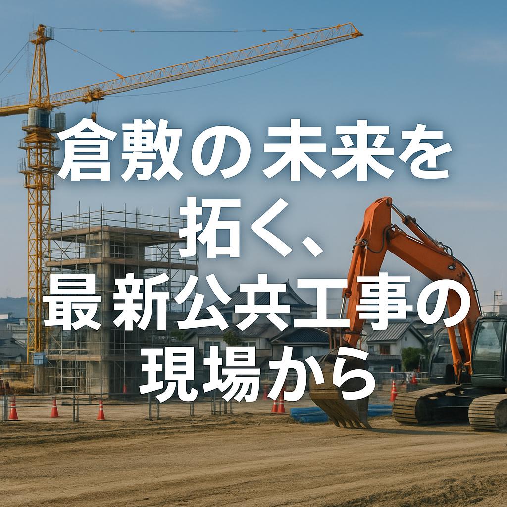 倉敷の未来を拓く、最新公共工事の現場から
