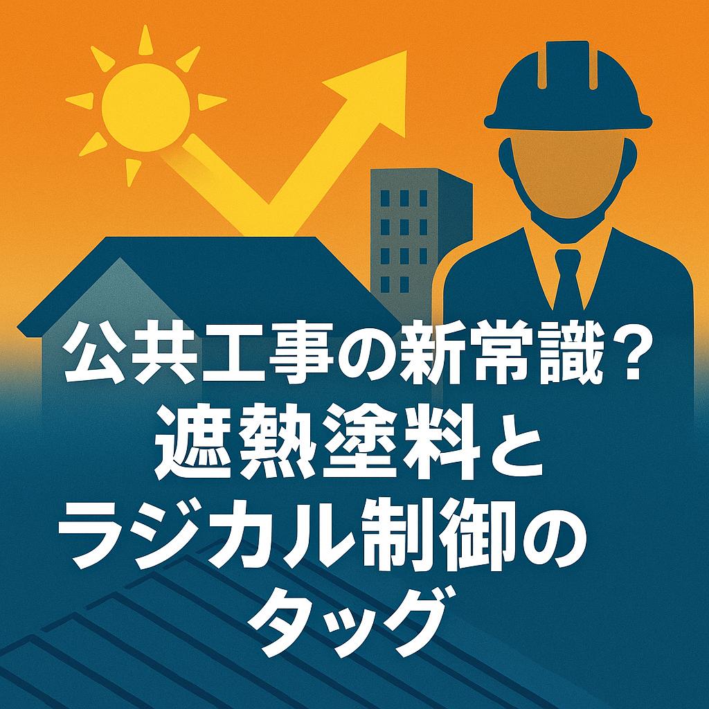 公共工事の新常識？遮熱塗料とラジカル制御のタッグ