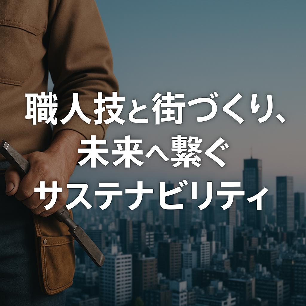 職人技と街づくり、未来へ繋ぐサステナビリティ
