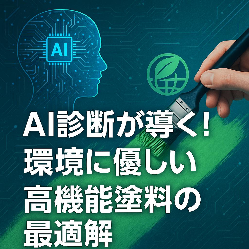 AI診断が導く！環境に優しい高機能塗料の最適解