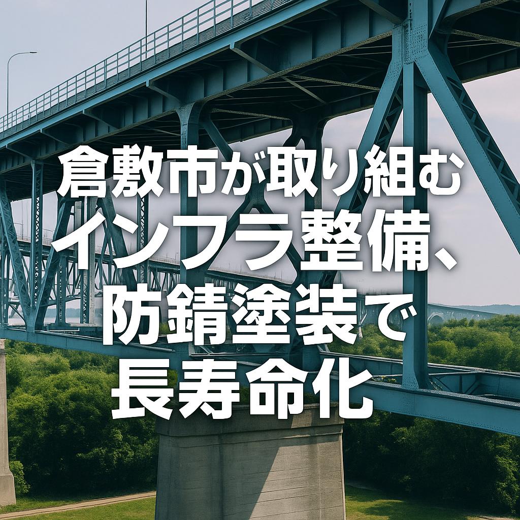 倉敷市が取り組むインフラ整備、防錆塗装で長寿命化