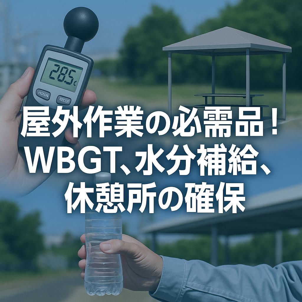 屋外作業の必需品!WBGT、水分補給、休憩所の確保