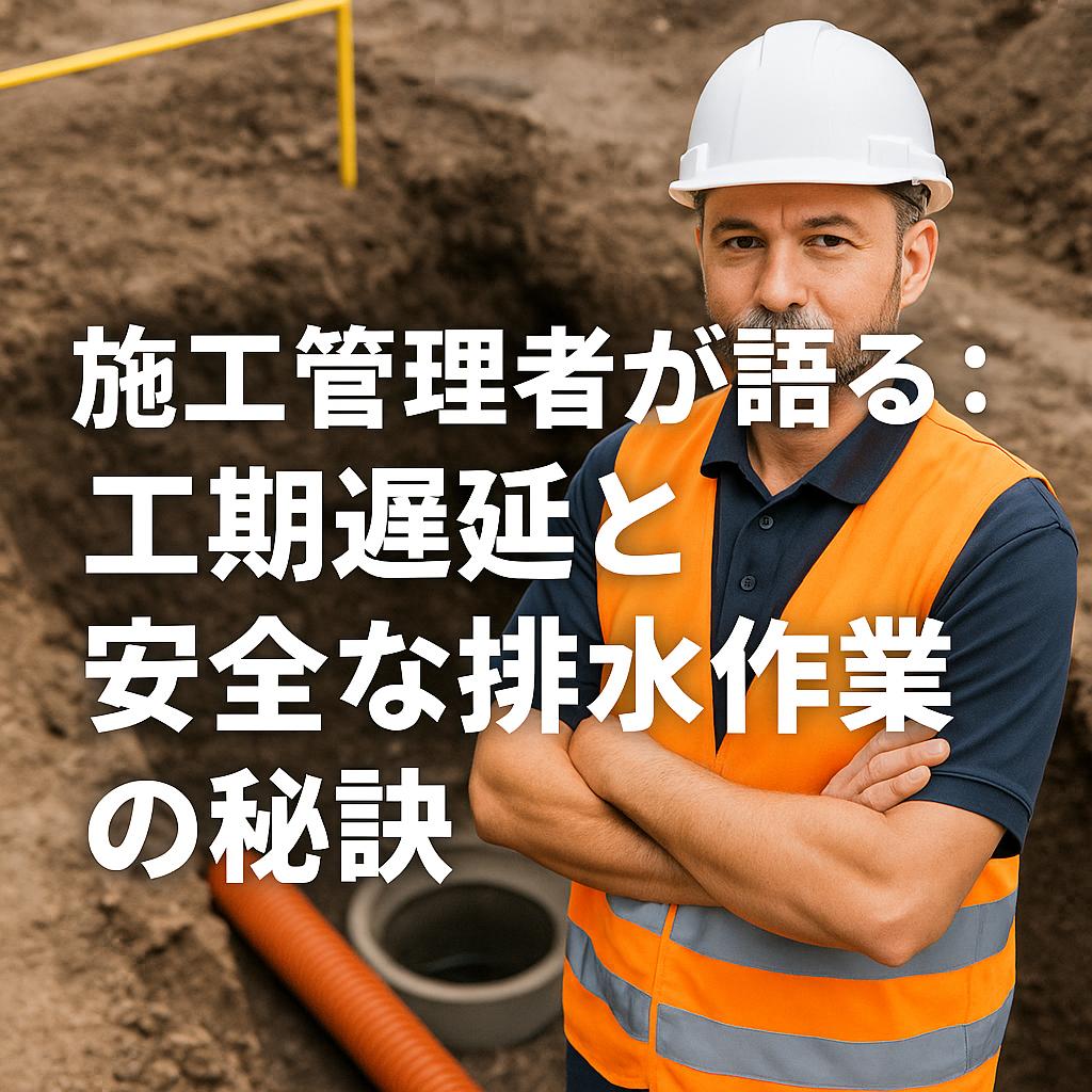 施工管理者が語る:工期遅延と安全な排水作業の秘訣