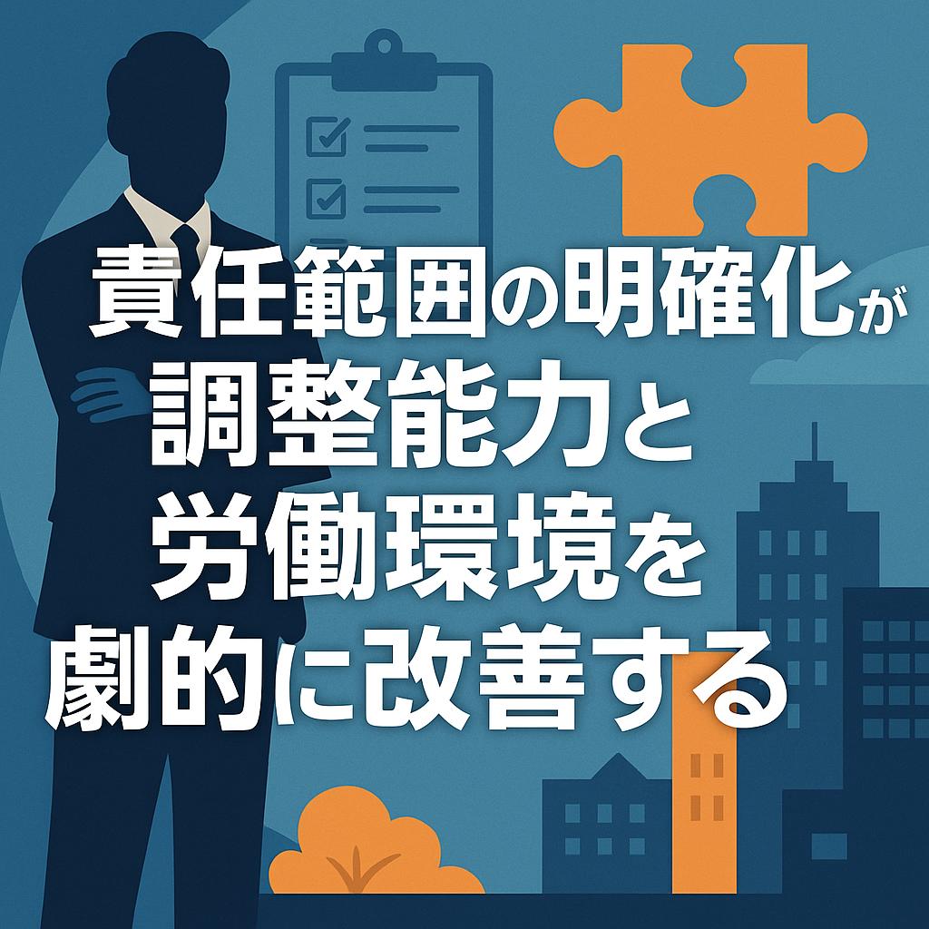 責任範囲の明確化が調整能力と労働環境を劇的に改善する