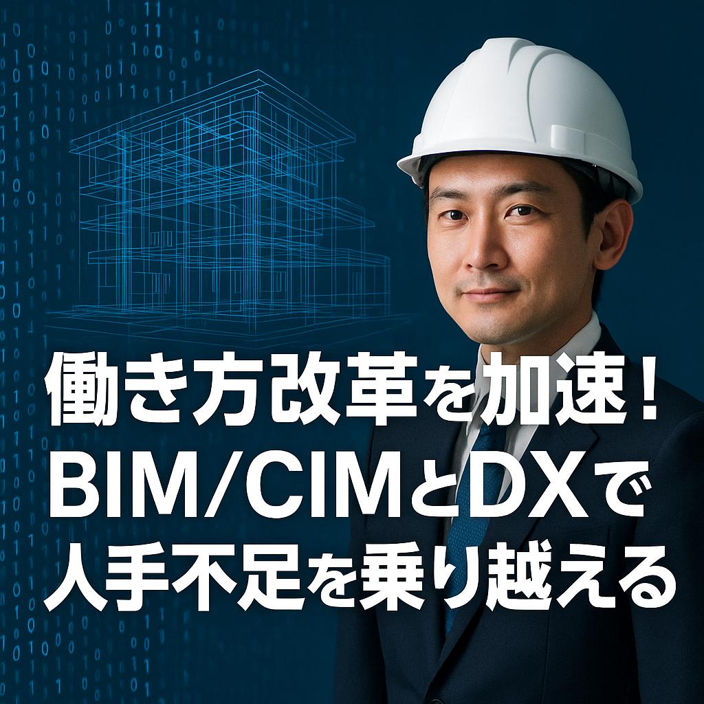 働き方改革を加速！BIM/CIMとDXで人手不足を乗り越える