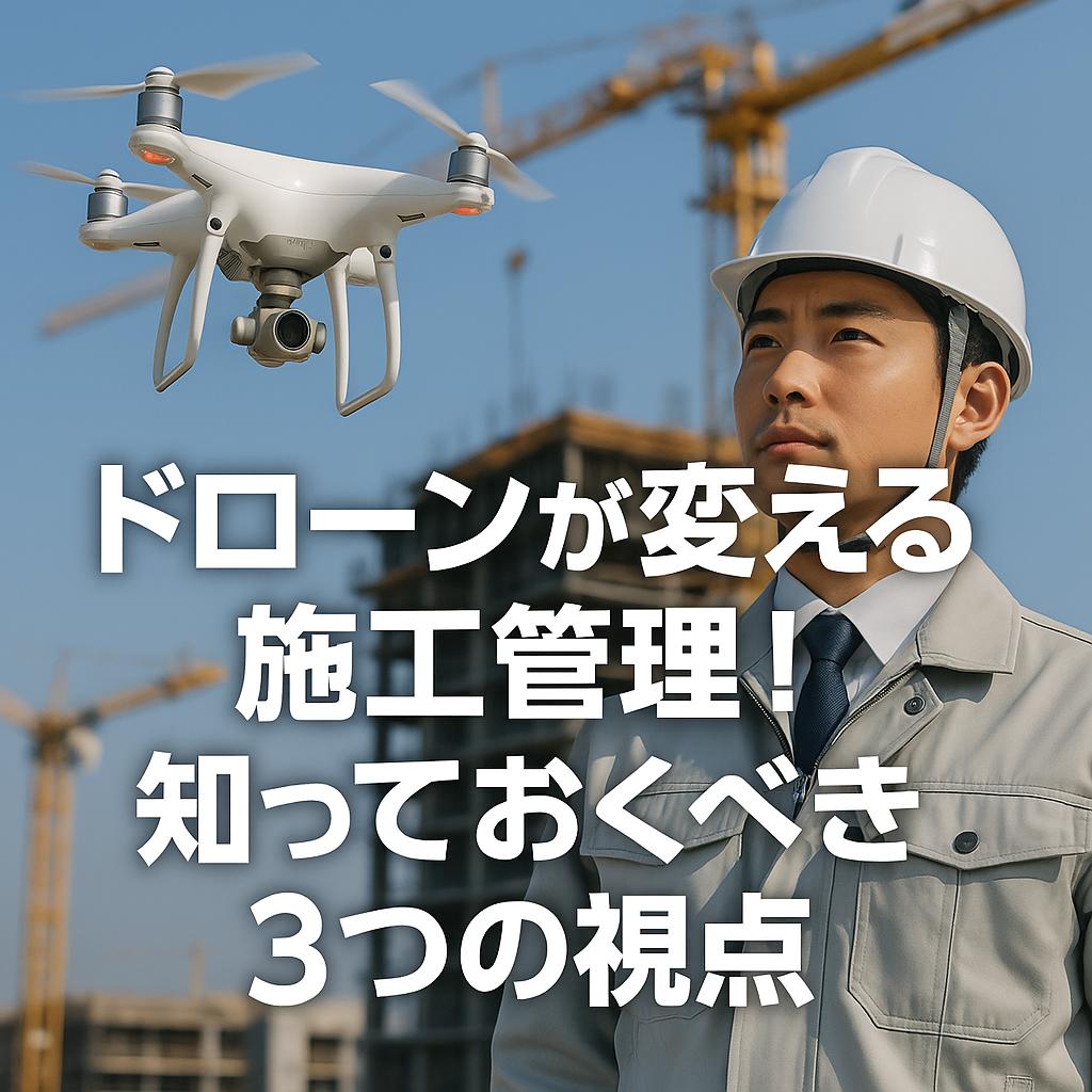 ドローンが変える施工管理！知っておくべき3つの視点