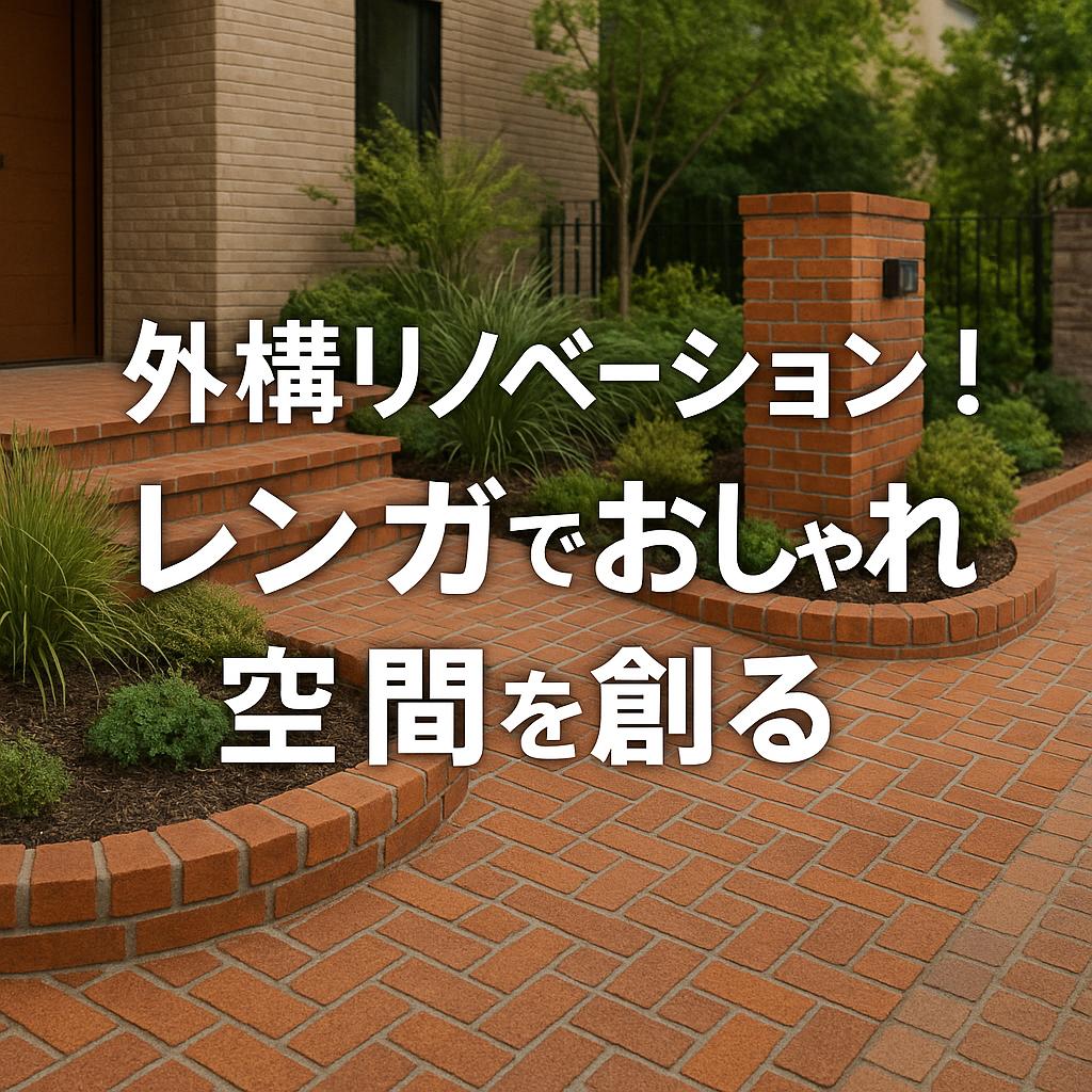 外構リノベーション!レンガでおしゃれ空間を創る