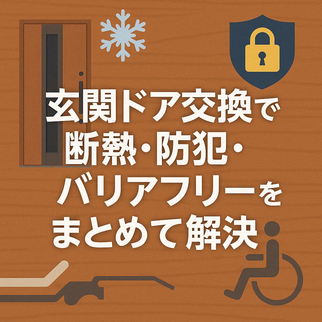 玄関ドア交換で断熱・防犯・バリアフリーをまとめて解決