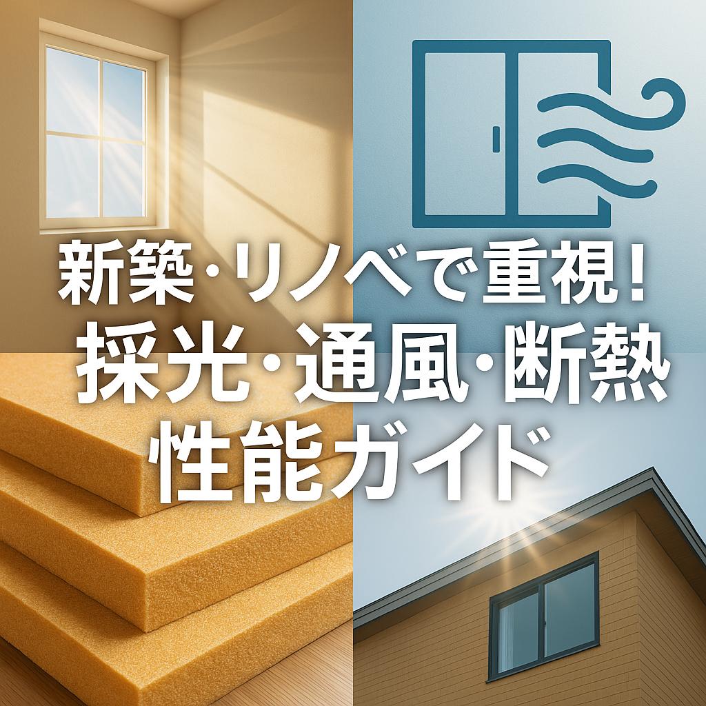 新築・リノベで重視！採光・通風・断熱性能ガイド