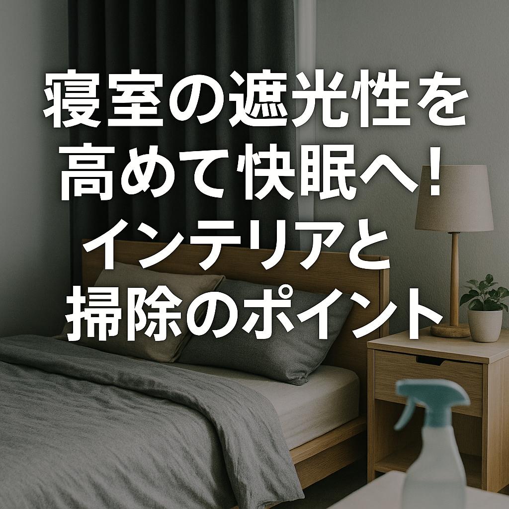 寝室の遮光性を高めて快眠へ！インテリアと掃除のポイント