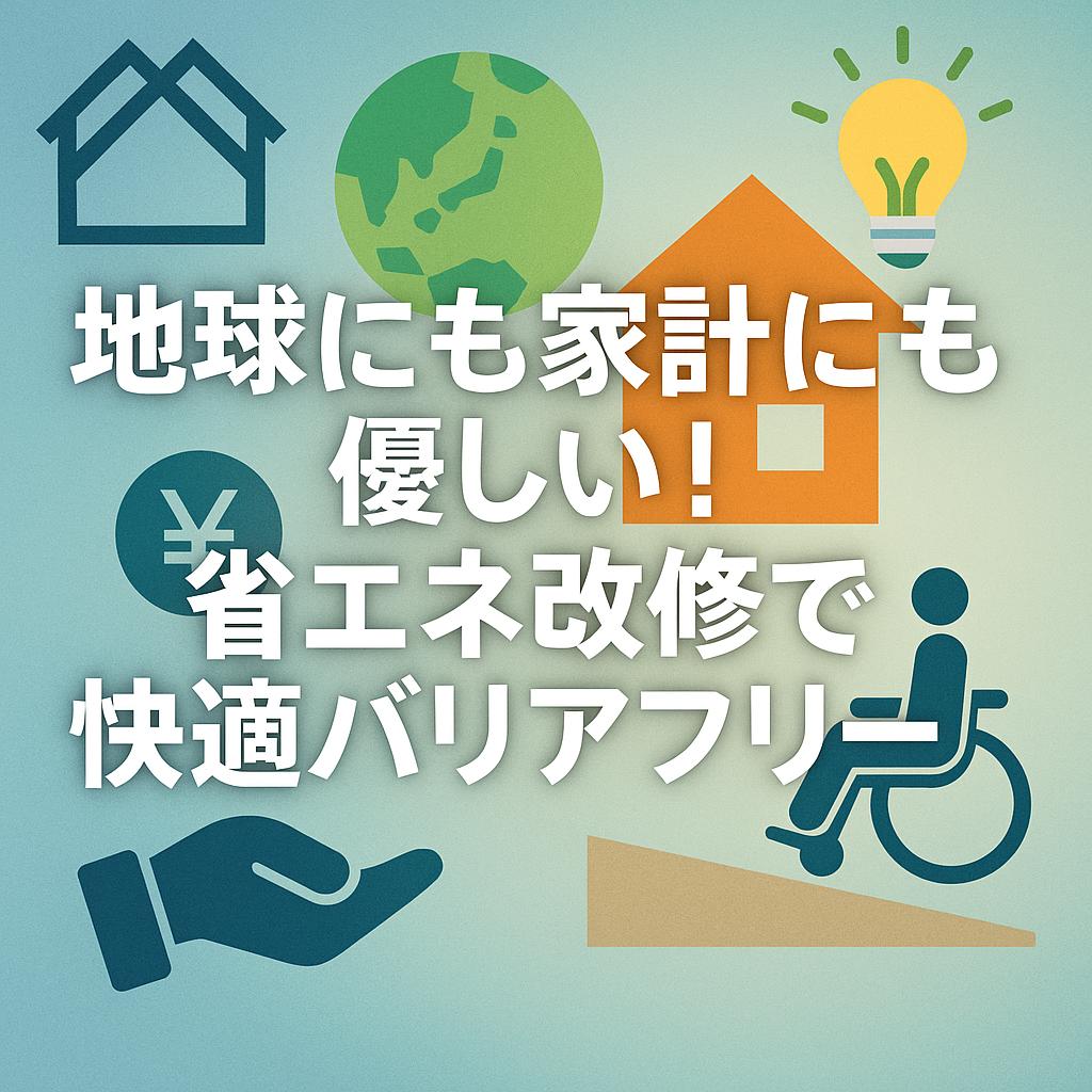 地球にも家計にも優しい！省エネ改修で快適バリアフリー