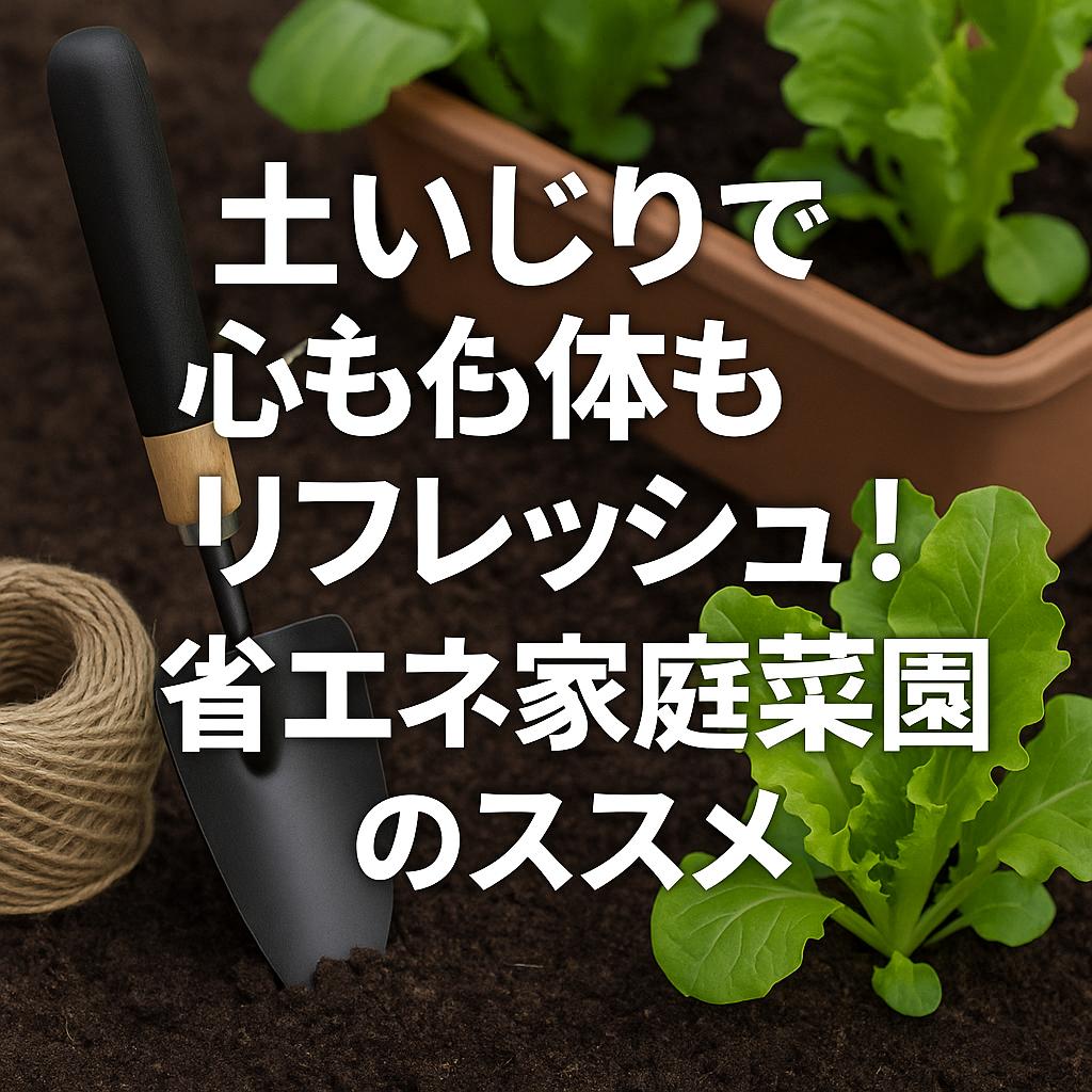 土いじりで心も体もリフレッシュ！省エネ家庭菜園のススメ