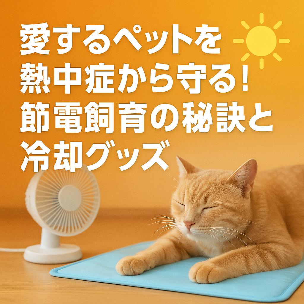 愛するペットを熱中症から守る！節電飼育の秘訣と冷却グッズ
