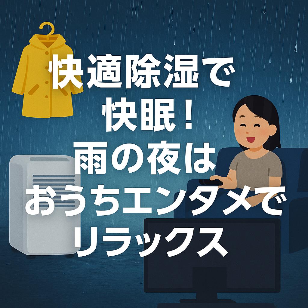 快適除湿で快眠！雨の夜はおうちエンタメでリラックス