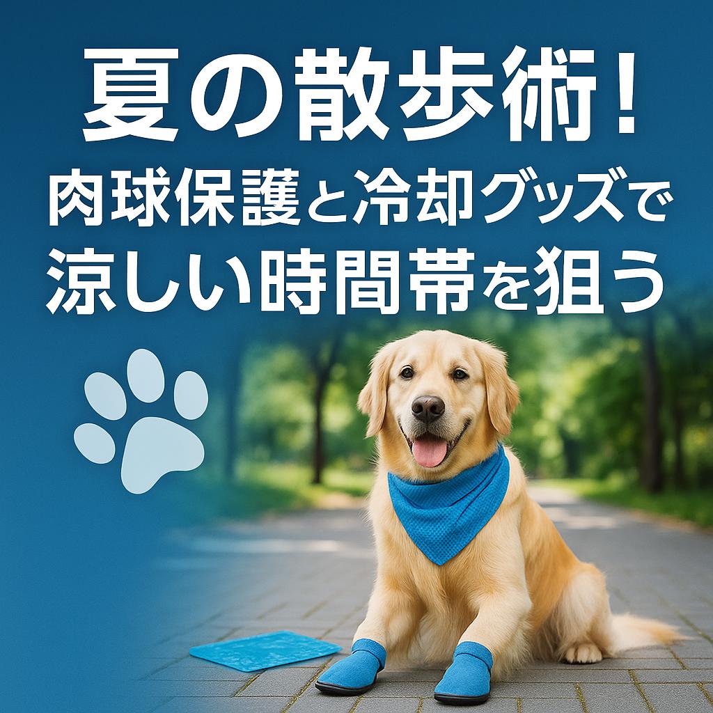 夏の散歩術!肉球保護と冷却グッズで涼しい時間帯を狙う