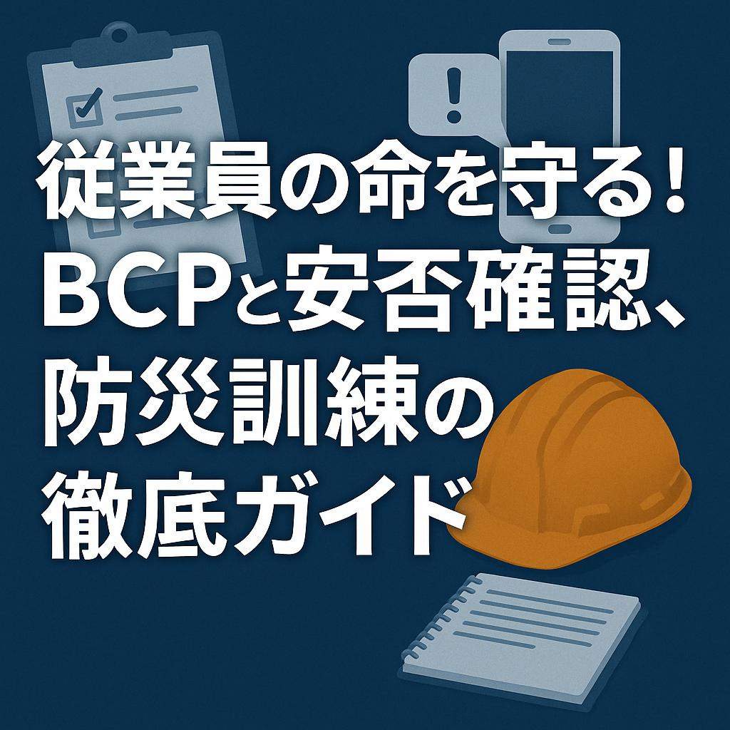 従業員の命を守る!BCPと安否確認、防災訓練の徹底ガイド
